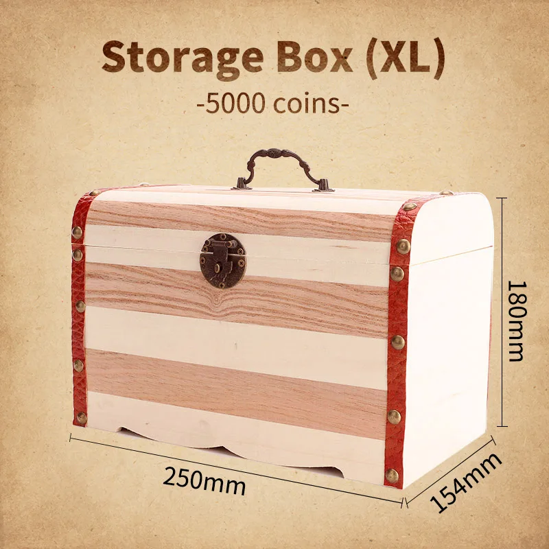 XL without Lock Деревянный чехол для копилка, ювелирные изделия с чеканкой, секретный ключ для денег, Безопасный Скрытый ящик, экономия депозита, винтажный домашний декор, CQG-MX - Цвет: XL without Lock