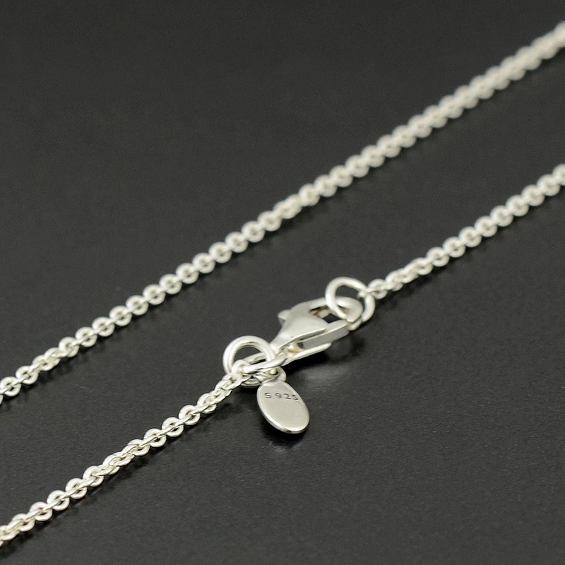 Ожерелье из стерлингового серебра 925 пробы с цепочкой якорем украшения 40 см/45 см/90
