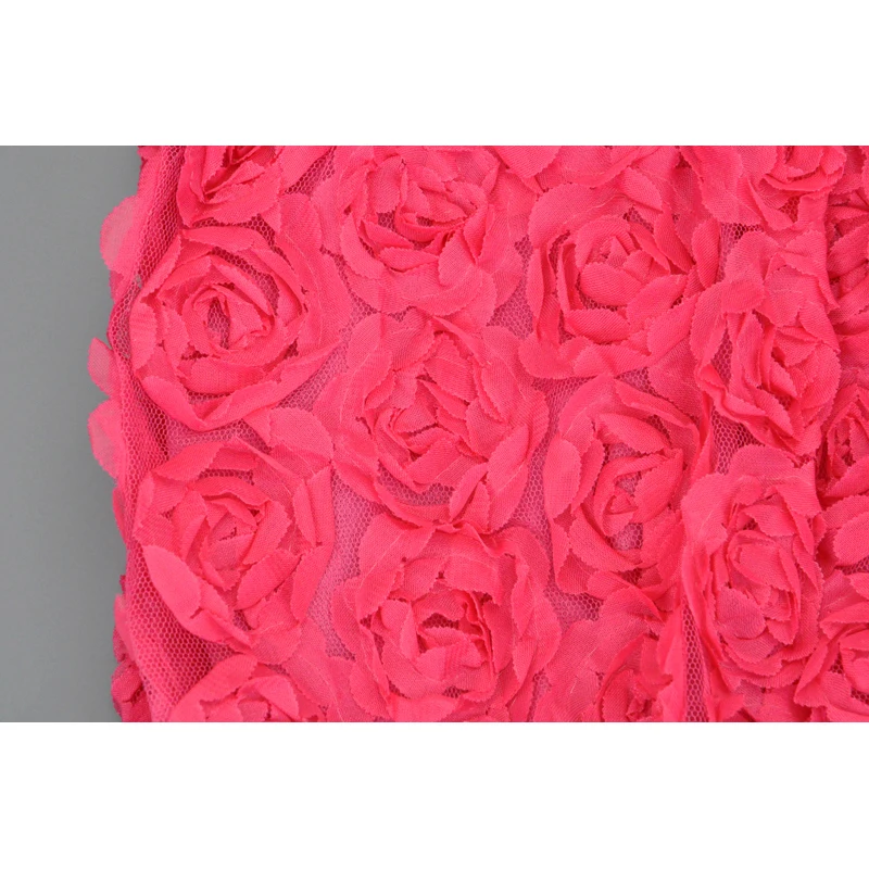 

Girls Dresses Cute Bow Flowers Kids Party Dress Girl Clothes New Summer Pink Rose Red Floral Sleeveless Children Princess Dress