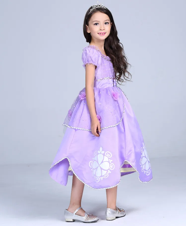 Платье для косплея принцессы Софии девочек нарядное платье на день