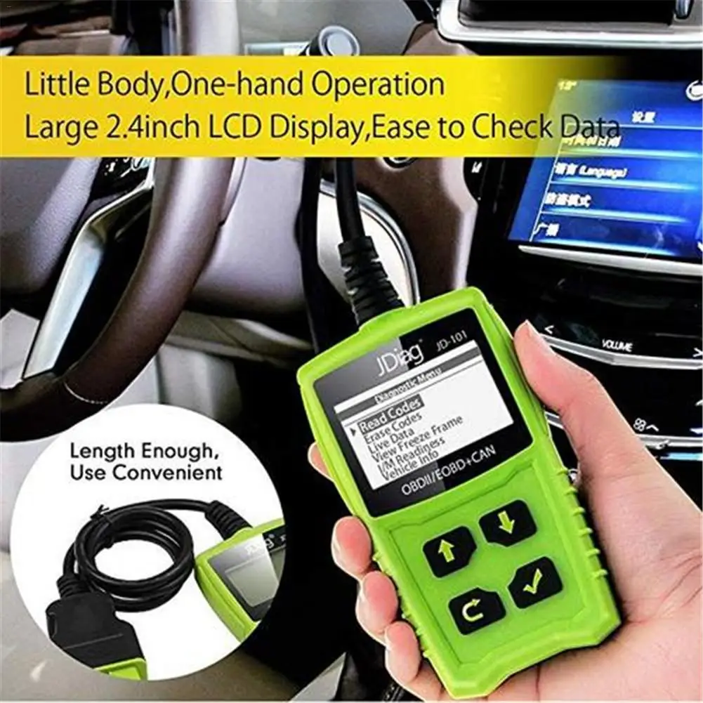 Профессиональное диагностическое устройство OBD код сканер для JD101 OBDII EOBD AL519