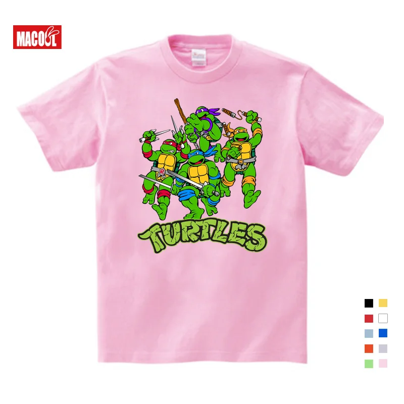 T-shirt pink Детская футболка с принтом аниме; модные Забавные футболки для мальчиков; модная красная футболка с круглым вырезом для малышей - Цвет: T-shirt pink