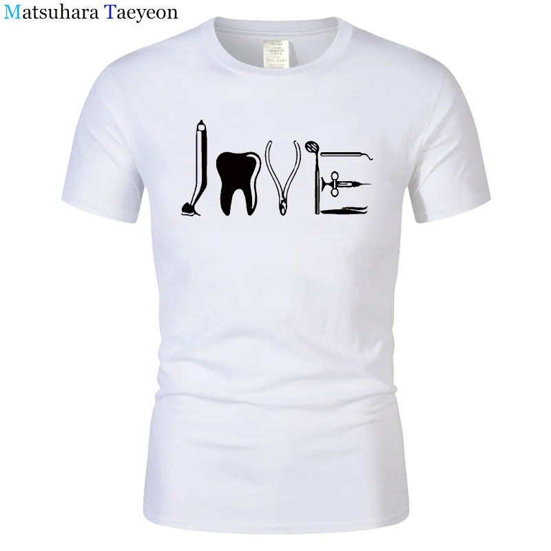 1 LOVE By Dental equipment, мужские футболки для стоматолога, уход за здоровьем, мужские хлопковые футболки с коротким рукавом для фитнеса, Мужская футболка T178 - Цвет: 1