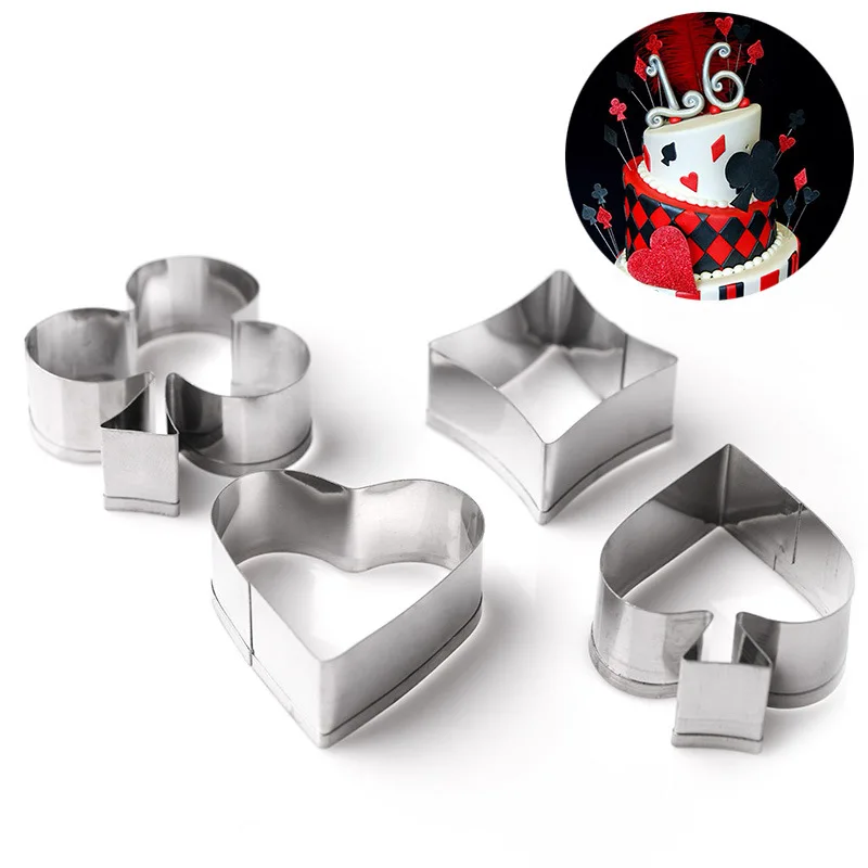 

5cm Clay Cutter Stainless Steel Poker Symbol Shape Cutting Mold Designer Diy Pottery Polymer Clay Tools for Make Jewelry Pendant