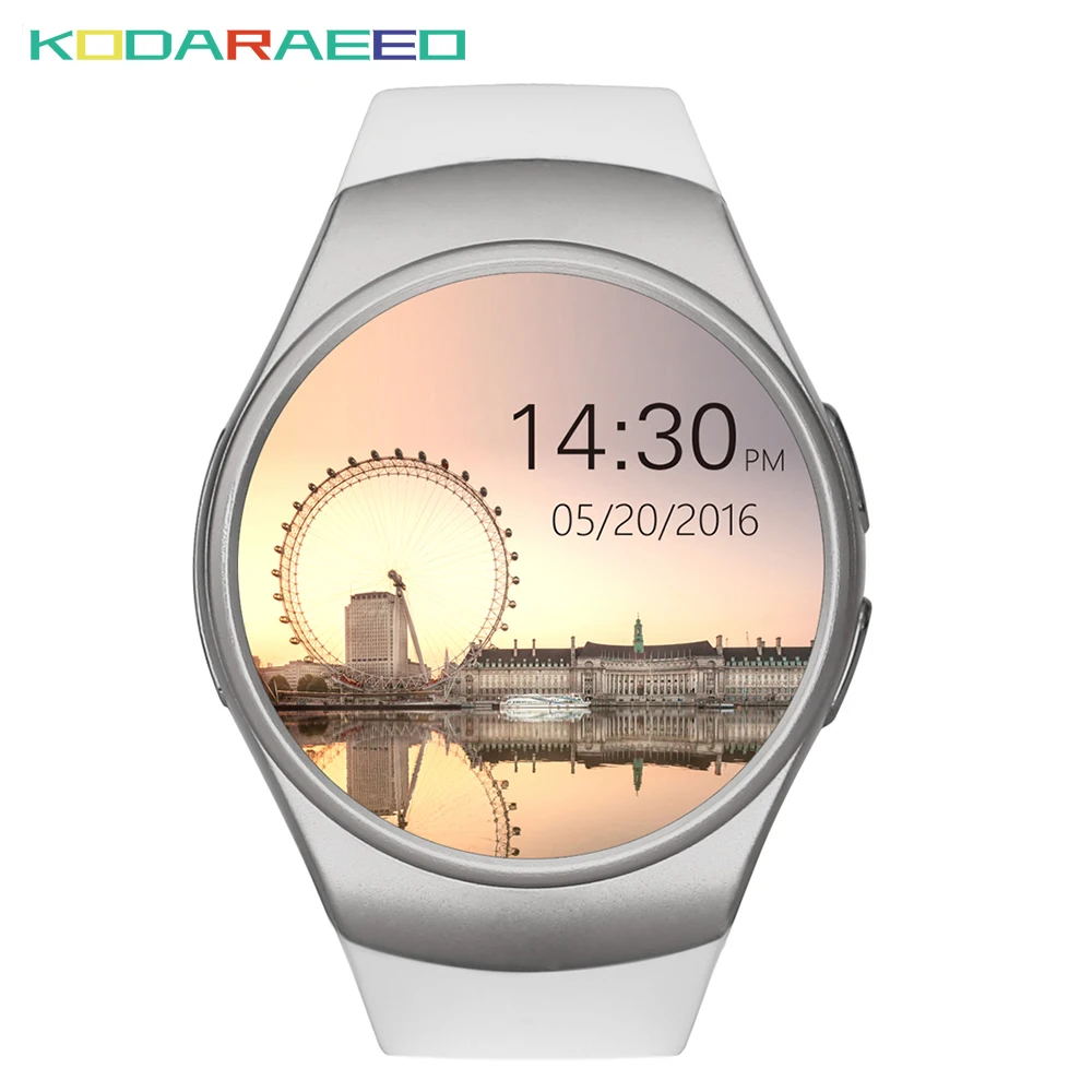KW18 Смарт часы-телефон MTK2502 Smartwatch сердечного ритма tracker 1 3 дюймов Bluetooth Монитор