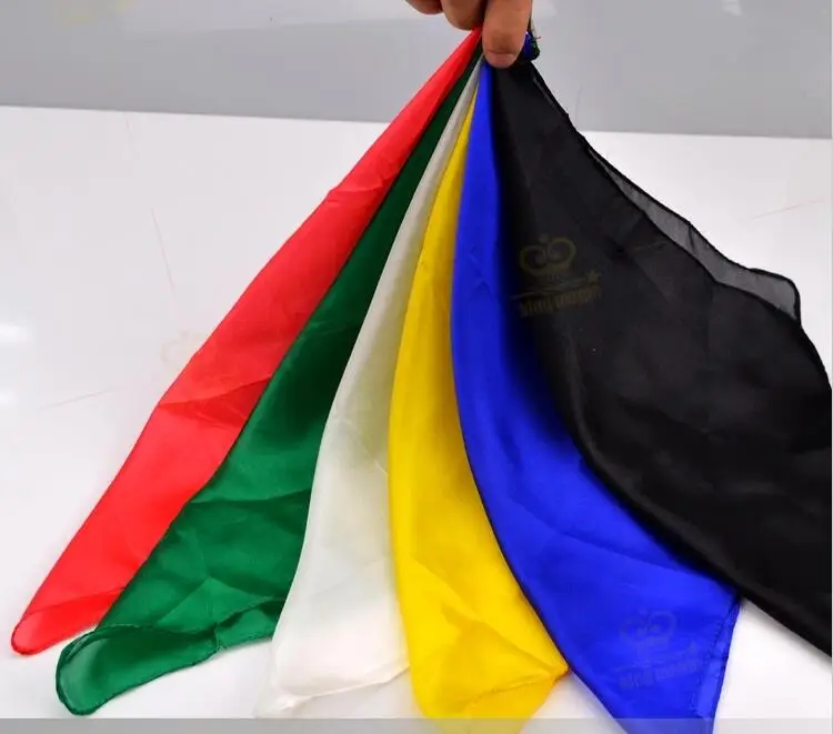 6 шт. 30*30 см изменение Цвет шелковый шарф фокусы обучающая и развивающая волшебный