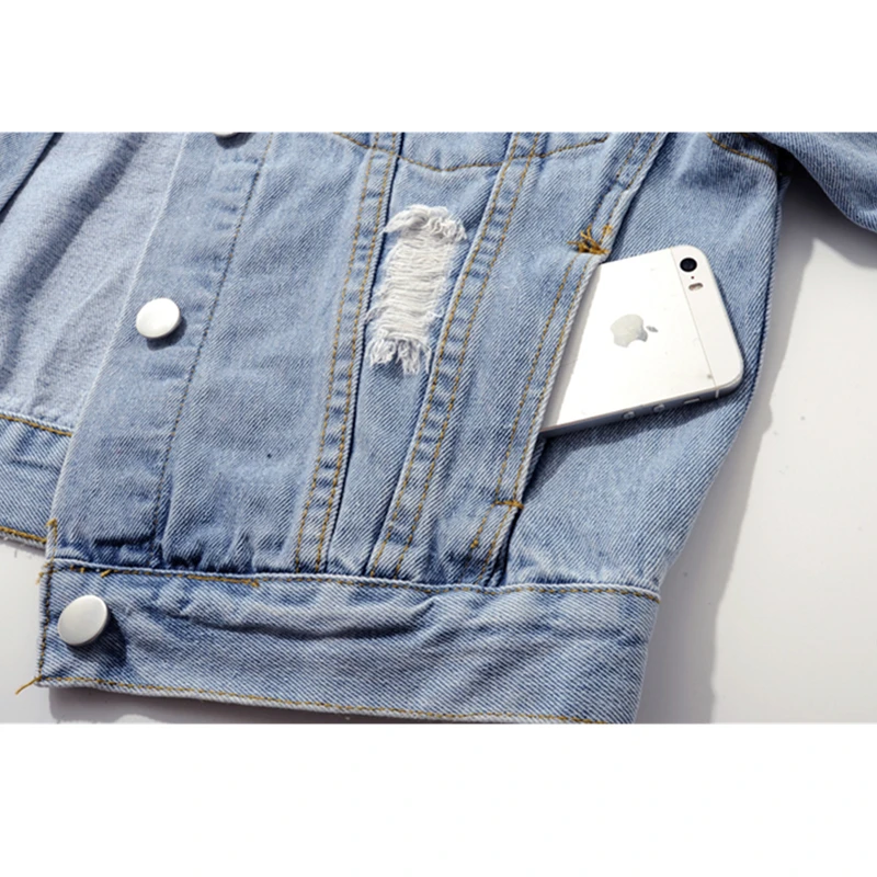 

Beading Embroidery 3D Flower Denim Jacket Women Casual Short Coat Spring Autumn Vintage Female Jeans Jacket Coat Women Outwear