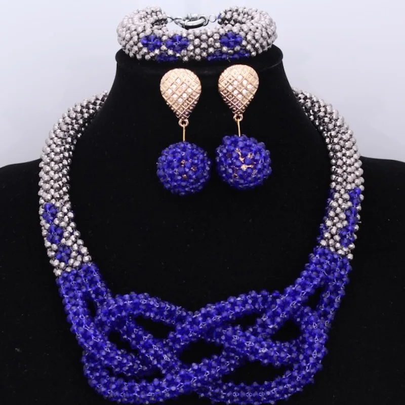 4 UJewelry белый и черный Новогодний комплект украшений наборы ожерелий для невесты