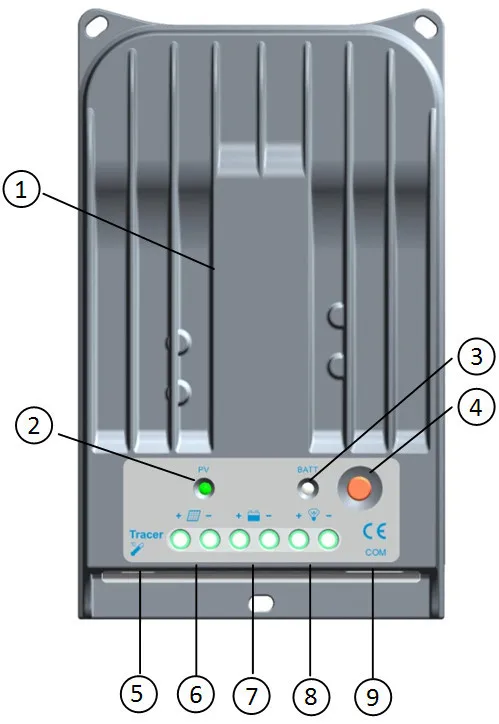 12v 24v автоматическая работа 20Amp mppt регулятор солнечного заряда Tracer2215BN Макс PV Voc 150v