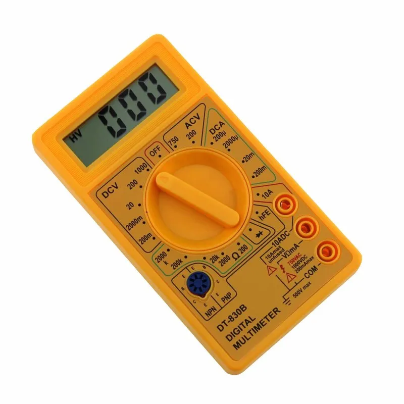ANENG LCD Digital DT-830B Yellow Voltmeter Ohmmeter Ammeter Multimeter Handheld Tester DT830B AC DC home tester | Инструменты