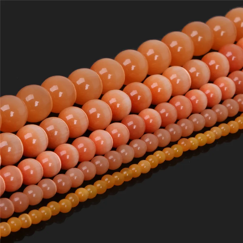 Бусины стеклянные кошачий глаз круглые бусины-разделители для изготовления