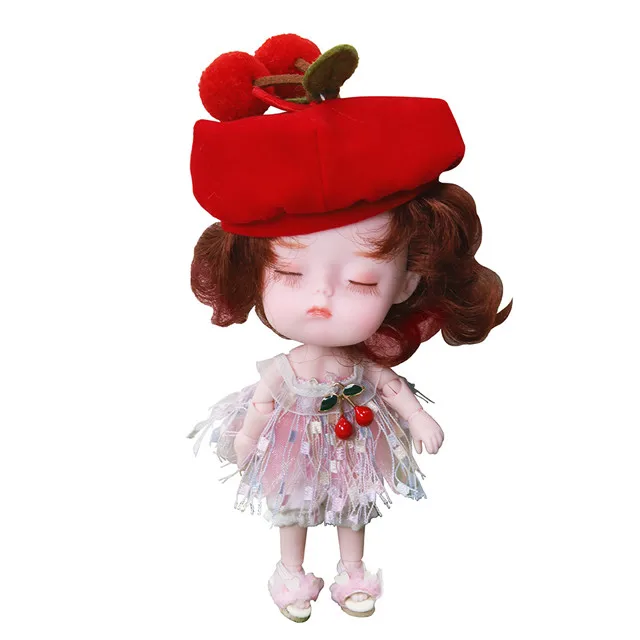 cherry Мечта фея 1/12 BJD кукла 26 шарнирное тело ob11 мини кукла с обувью 14 см милая детская Подарочная игрушка, имя от DODO - Цвет: cherry