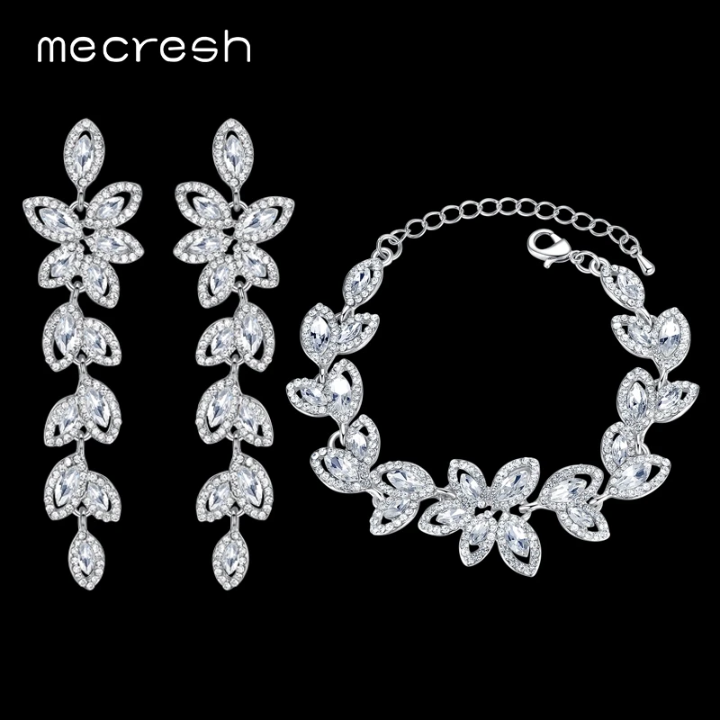Mecresh Благородные Свадебные украшения свадебные аксессуары наборы цветных