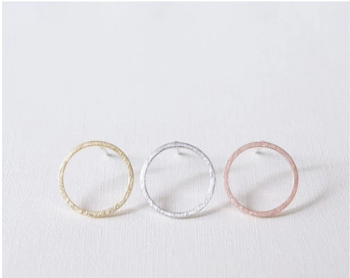 Женские круглые серьги-гвоздики Jisensp винтажные серьги геометрической формы в