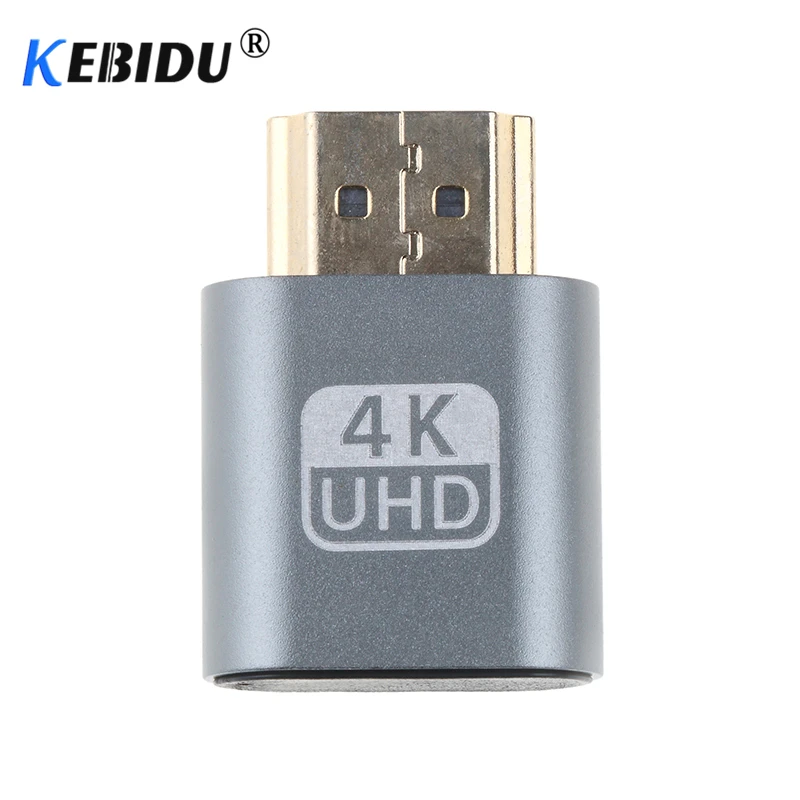 Kebidu VGA виртуальной Дисплей адаптер HDMI совместимых с DDC EDID заглушка Безголовый