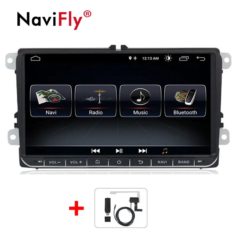 Car dvd dab 001 Европейский склад Android 8,1 автомобильный Радио плеер с gps-навигатором для VW Skoda POLO GOLF 5 6 PASSAT B6 JETTA wifi FM AM RDS - Цвет: Car dvd dab 001