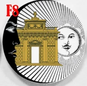 Изысканная мода Milan rosenthal Piero fornasetti тарелки чистый красочный цвет иллюстрации подвесные блюда образец комнаты/дома/отеля украшения - Цвет: H