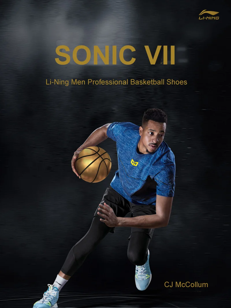 Li-Ning Мужская звуковая VII профессиональная обувь для баскетбола CJ McCollum легкая дышащая подкладка Спортивная обувь Кроссовки ABAP019 XYL248