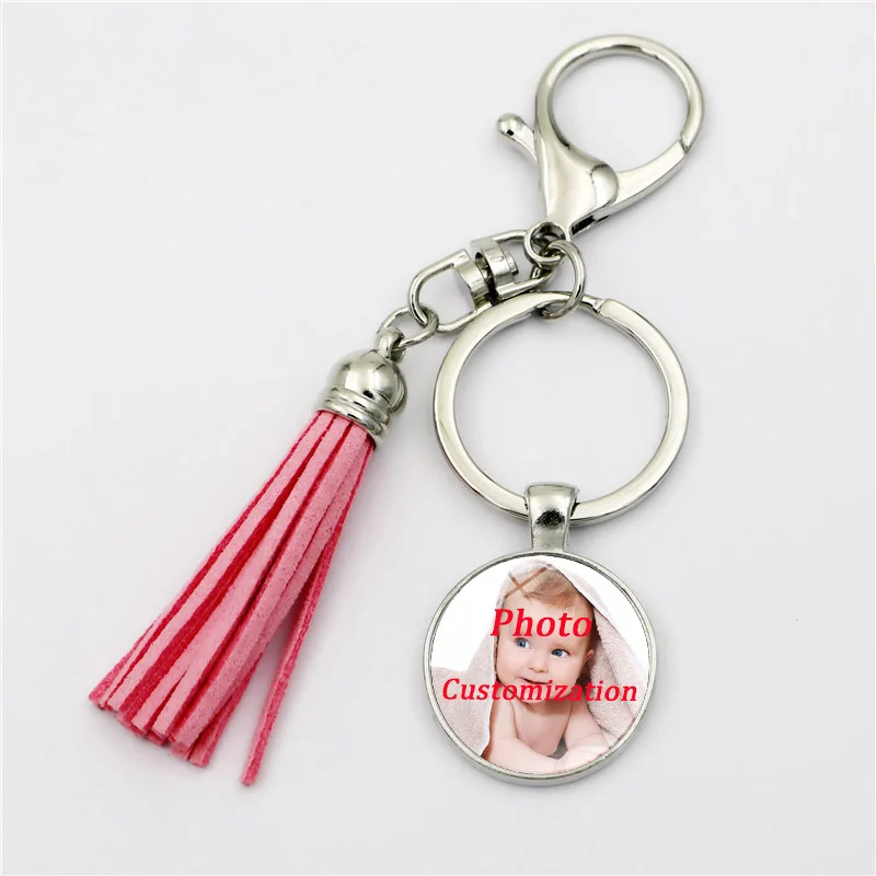 Кабошон с фото стеклянный кулон кисточкой брелок для ключей вашего ребенка мамы