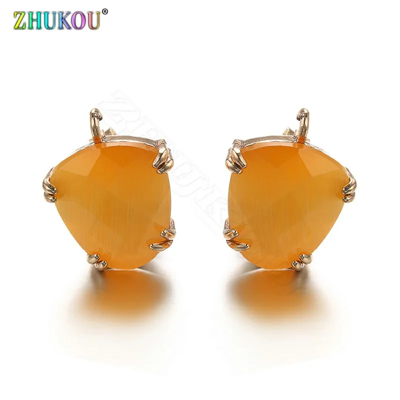 ZHUKOU 10x15 мм простые квадратные серьги-гвоздики с натуральным жемчугом, серьги для пирсинга, модные серьги, ювелирная Модель: VE32A