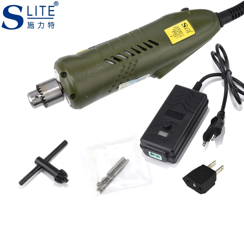 Slite Мини электрическая дрель шлифовальный станок с переменной скоростью Dremel
