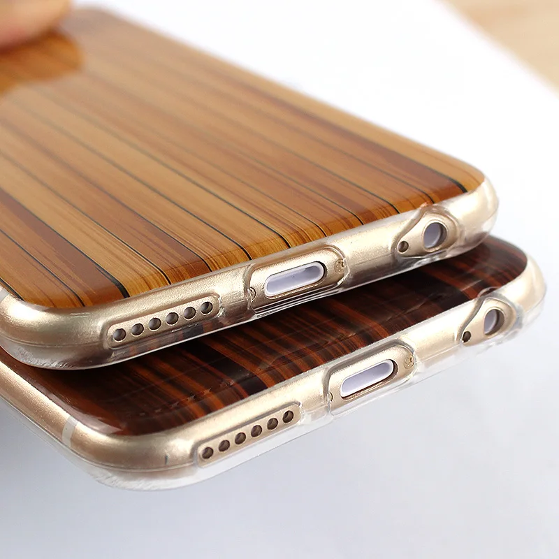 Vertical Wooden Pattern Phone Case For iphone 6 6s Cases 4.7 Inch TPU Soft Back Cover 6Plus Plus Fundas |