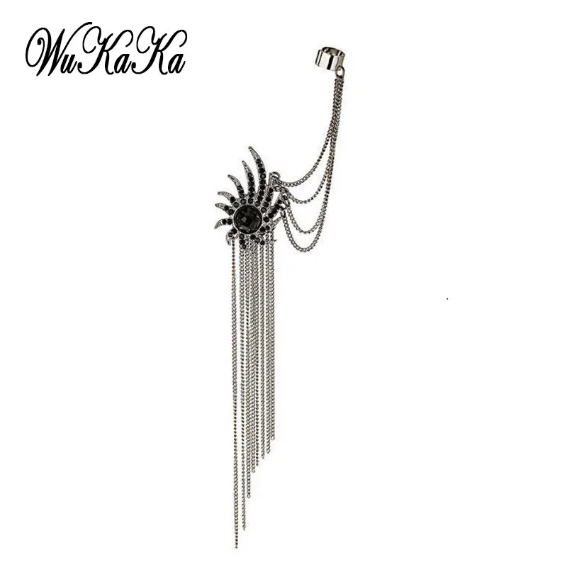 Женские асимметричные серьги-каффы из серебра 2019 пробы | Украшения и аксессуары