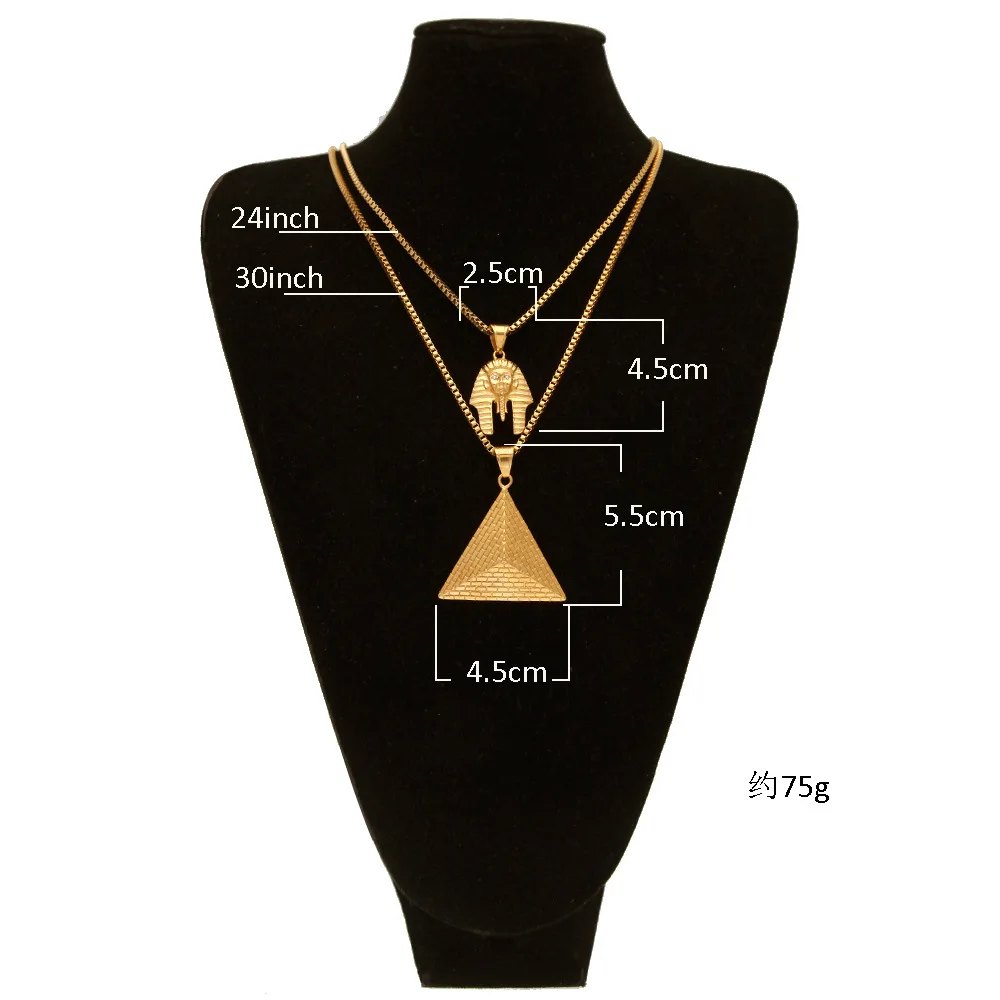 Мужчины Женщины Египет Фараон ожерелья и подвески со стразами наборы Золотая