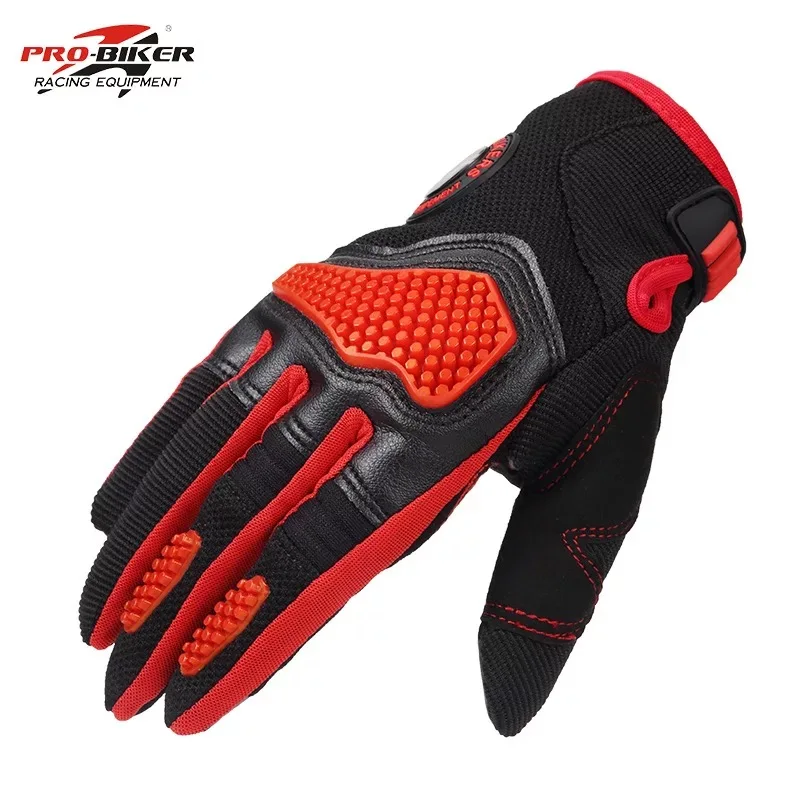 Pro Biker мужские Натуральные Кожаные Мотоциклетные Перчатки Мото Защитные
