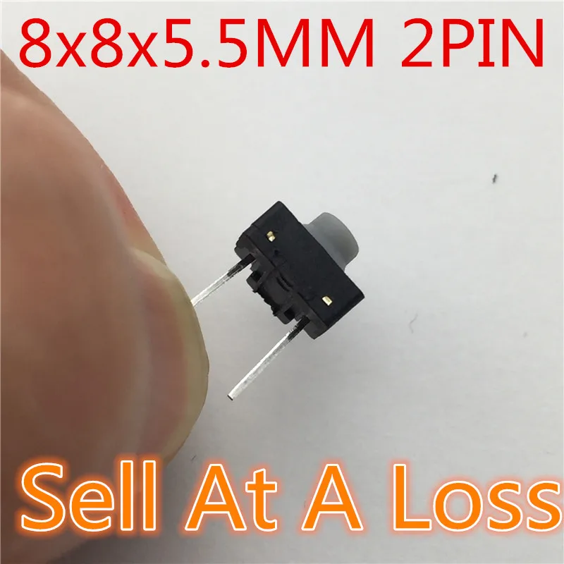 

20 шт./лот 8x8x5,5 мм 2PIN G78 проводящий силикон беззвучный тактильный тактовый кнопочный микропереключатель с самосбросом
