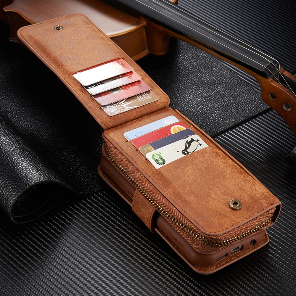 Молнии съемный кошелек Магнитная сумка кожаный чехол для iPhone X XS Max XR 7 6 S Plus samsung