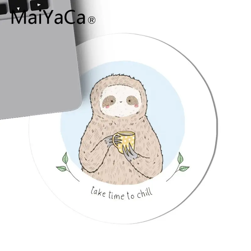 22x22cm MaiYaCa social Ленивцы резиновая мышь прочный Настольный круглый коврик для мыши Аниме ноутбук мыши коврики игровой коврик для мыши Прямая в подарок - Цвет: 22x22cm