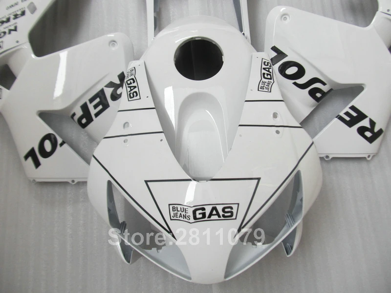 Литье под давлением горячая Распродажа обтекатель комплект для Honda CBR600RR 03 04 белый