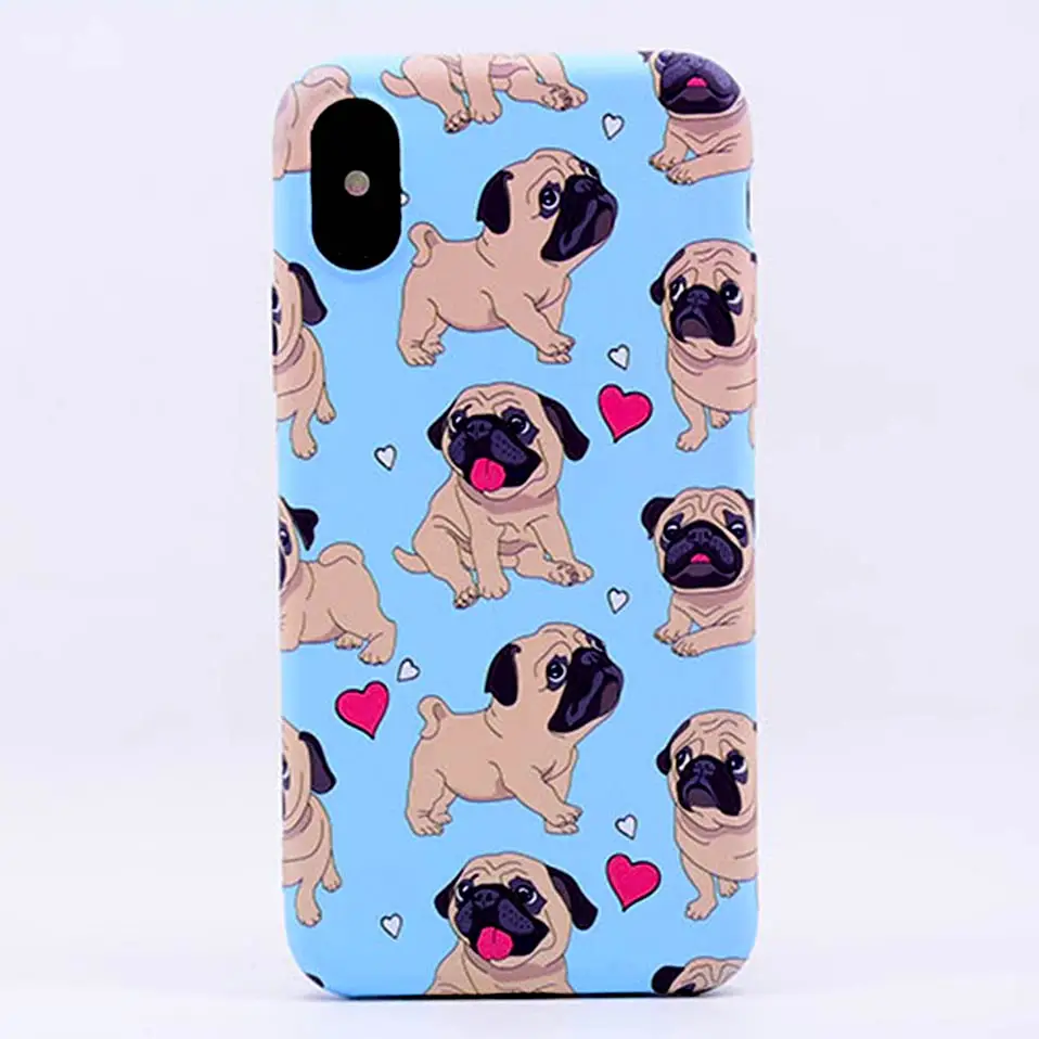 ТПУ Телефон чехол для iPhone 6 S 7 8 плюс очки собака Чехлы X милый рисунок собаки Капа