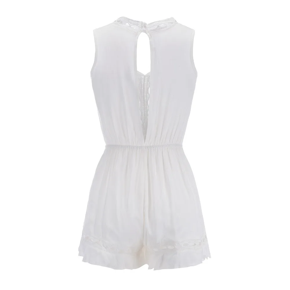 Женский комбинезон с V образным вырезом|Комбинезоны c шортами| |