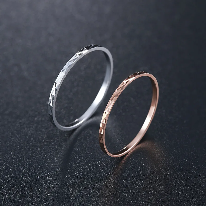 

Simple 925 Sterling Silver Rings for Women Fashion Rhombus Pattern Slim Wedding Rings Lady Party Jewelry Finger Knuckles Rings