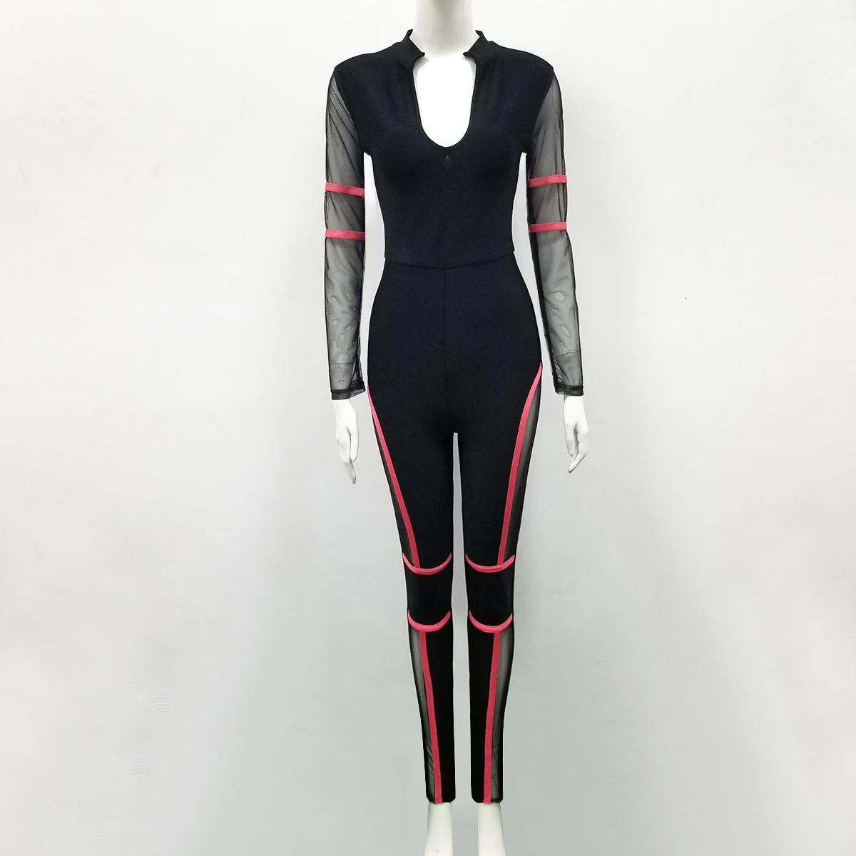 Летние модные пикантные V образным вырезом шипованных комбинезон из