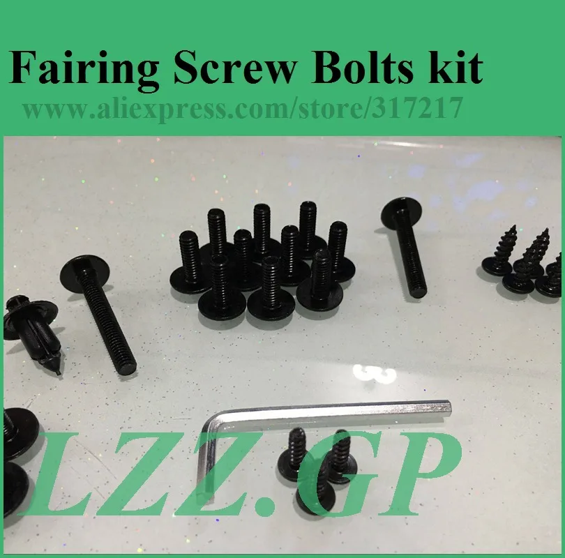 

Full set Fairing bolts kit screws for Kawasaki NINJA EX250 2008 2009 EX 250R 08 09 EX250 R 08-09 Screw bolts kit LZZ.GP