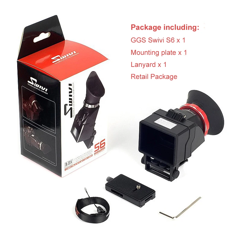 GGS Swivi S6 видоискатель с 3 &quot/3 2&quot ЖК экраном для Canon 5DS 5DII 5diii 7D 7DII Nikon D7100 D7200 D600 D610 D750