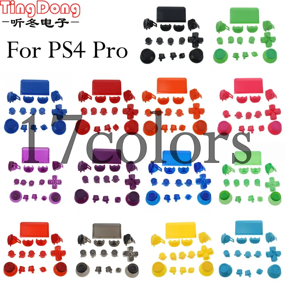 Ting Dong L1 R1 L2 R2 Buttons for PS4 Pro controller Thumbstick cap Buttons Kit for PS4 4.0 JDS 040 JDM 040 Controller Repair