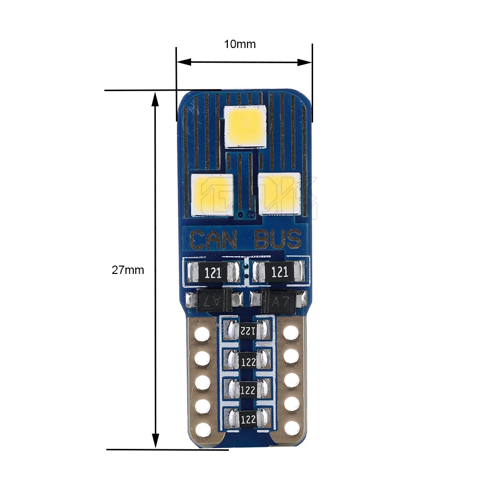 10 шт. новинка 2019 Canbus T10 W5w 6smd 3030 новая высокая яркая светодиодная лампа шириной для