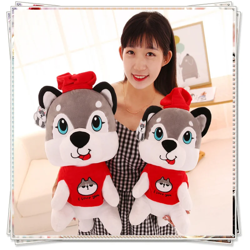 Dog kawaii plush toys cute stuffed animals with big eyes spongebob life size teddy bear dog valentine's day present | Игрушки и