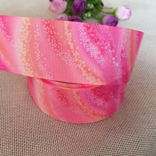 38MM Beautiful gradient small flower printing ribbons DY hair accessories sewing supplies clothing ribbon | Дом и сад