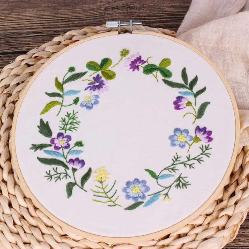 23 DIY Набор для вышивания растений, цветов, рукоделия, Набор для вышивания крестиком для начинающих, лента, художественная роспись, Декор для дома, подарок - Цвет: 23