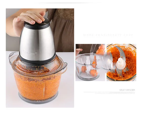 Электрическая мясорубка из нержавеющей стали мини чеснок дробильная машина