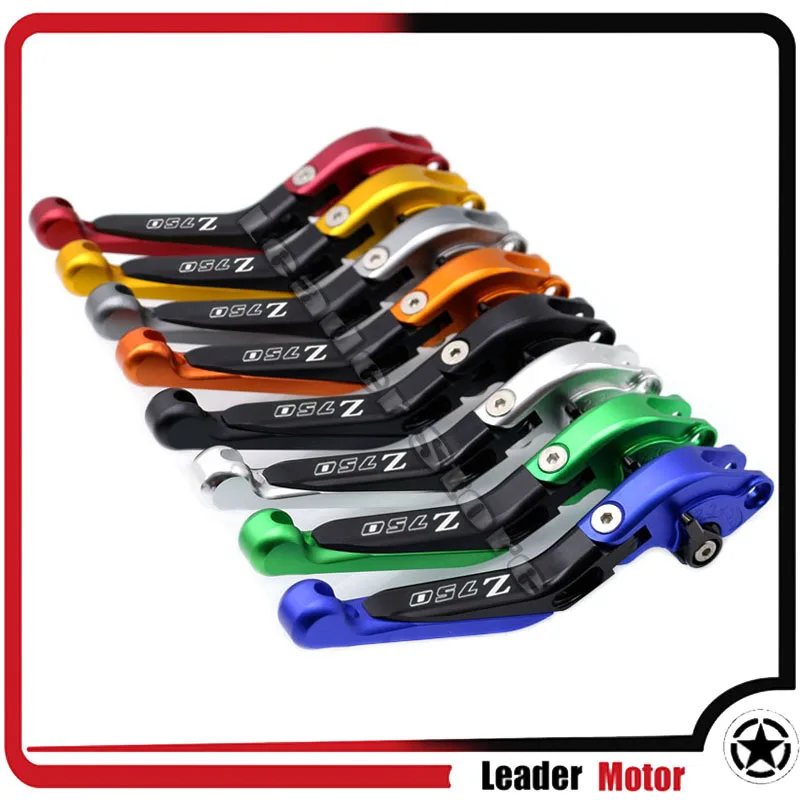 Для KAWASAKI Z750 Z 750 2007-2012 Аксессуары для мотоциклов Откидное Выдвижная сцепные рычаги логотип Z750 зеленый