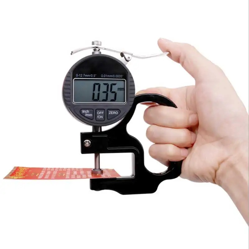 

0-12.7mm Electronic digital display thousand points thickness gauge / instrument meter for paper film cloth tape Micrometer
