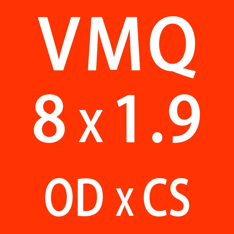 10 шт./лот красные силиконовые кольцо из силикона/VMQ-хомут с круглым воротником для мальчиков и девочек 1,9 мм Толщина OD5/6/7/8/9/10/11/12/13 мм резиновое уплотнительное кольцо шайба - Цвет: OD8mm