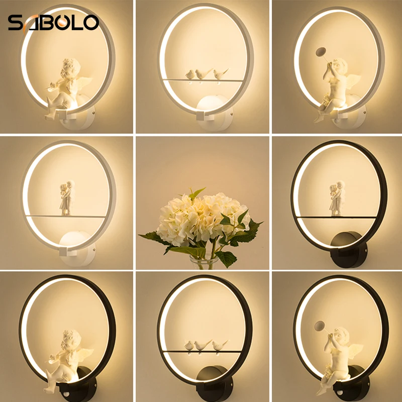 Современные настенные светильники арт ангел скандинавский креативный