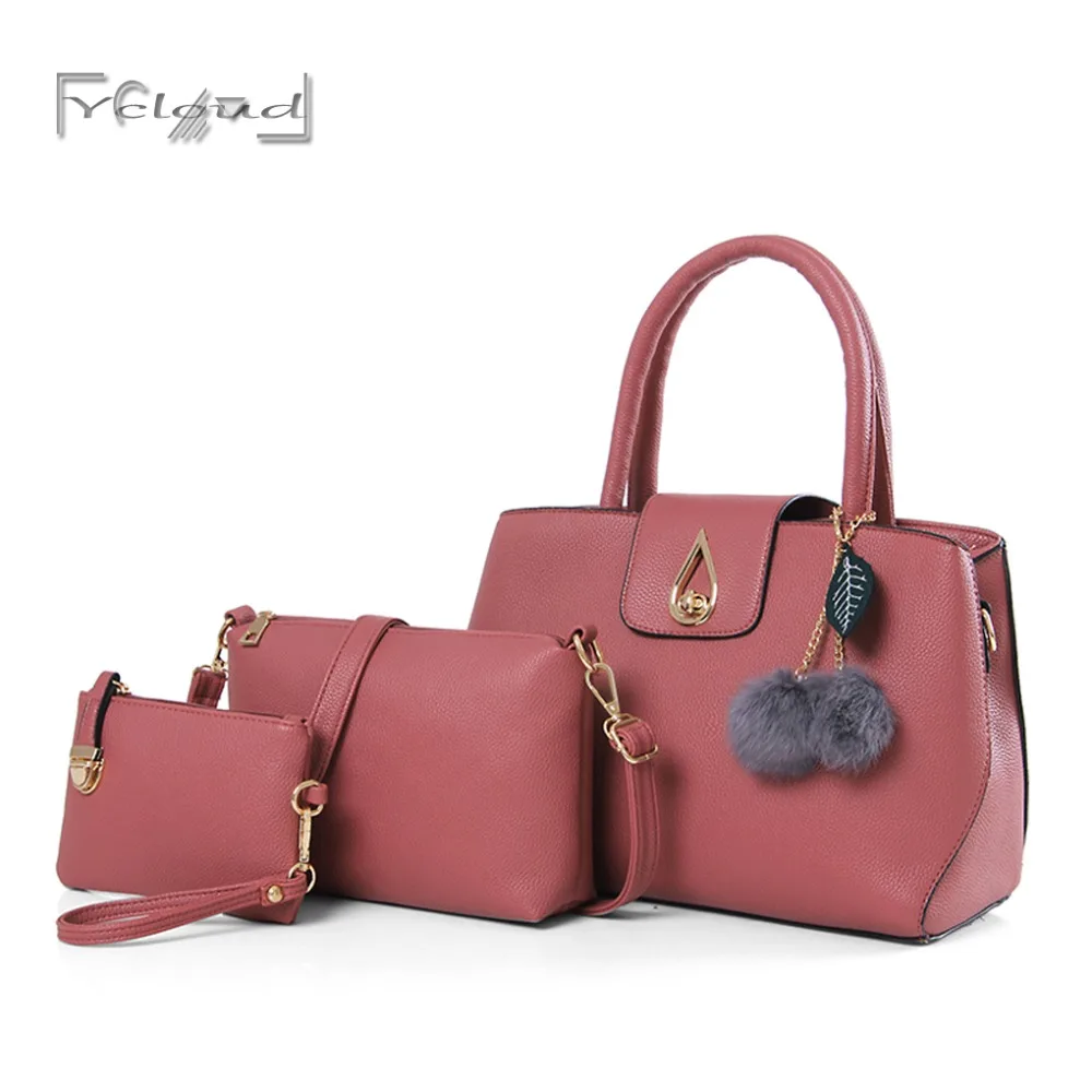 Ycloud Новый 3 шт. Набор Женщины Известная Марка Сумка дамы тотализатор Модные